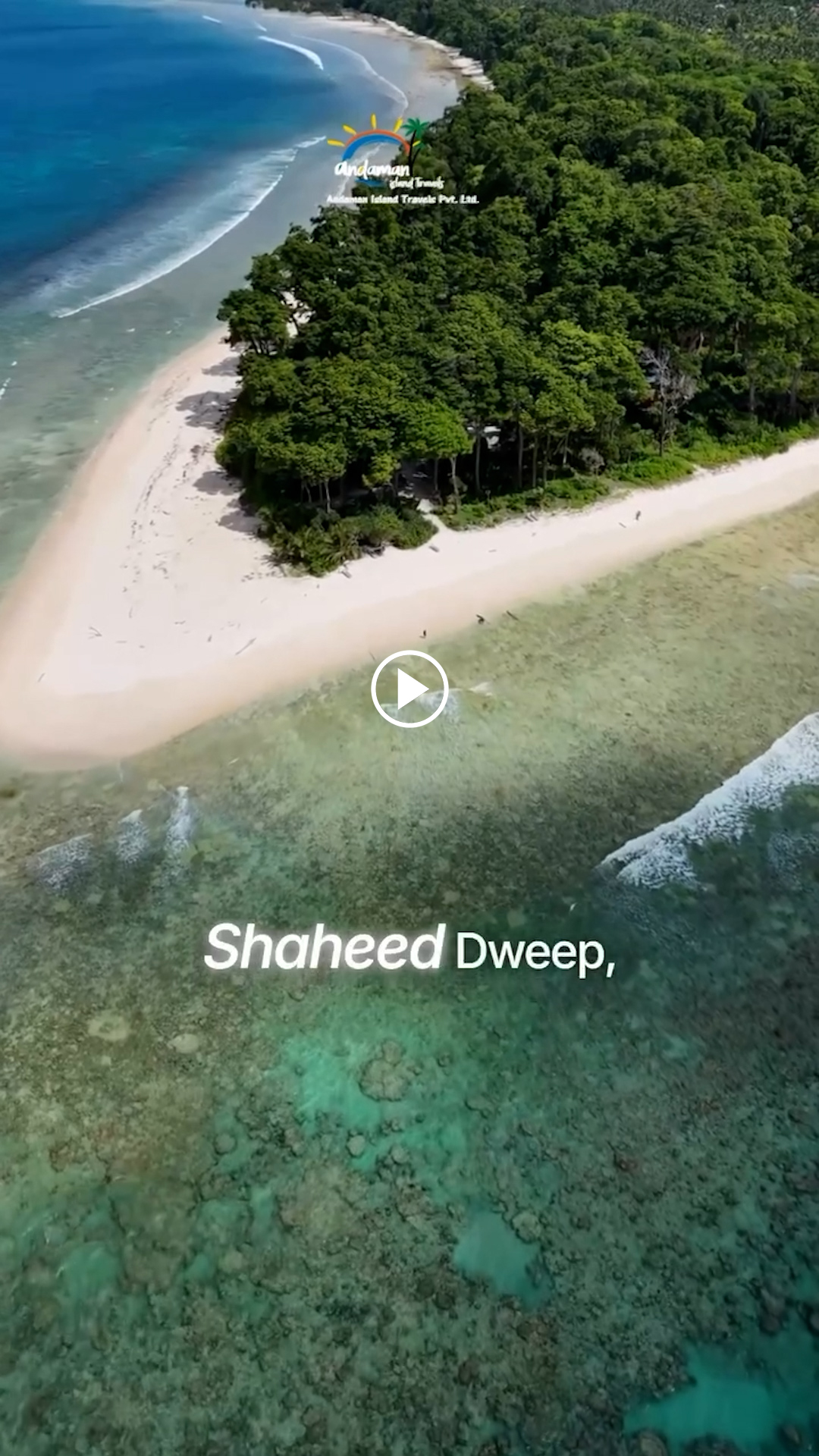 Coral reef and shoreline at Neil Island (Shaheed Dweep)