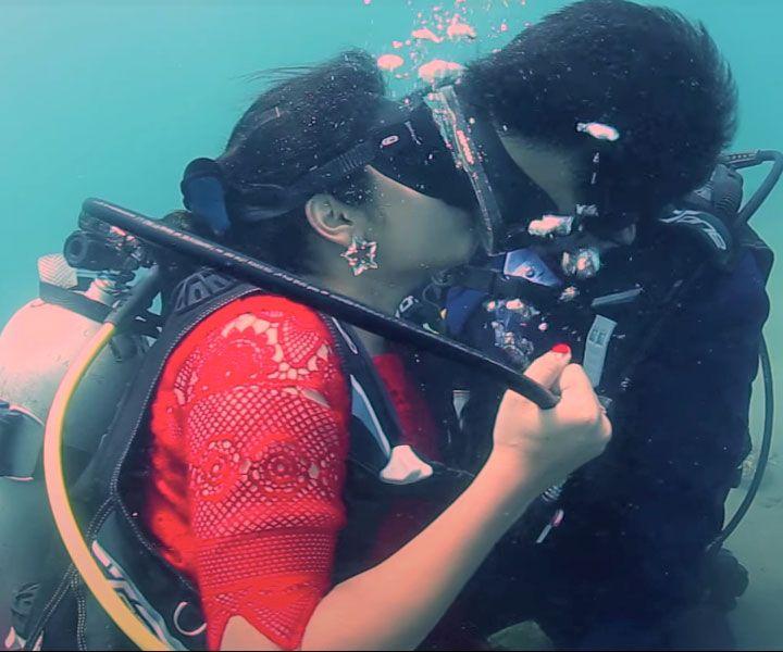 underwater wedding in andaman